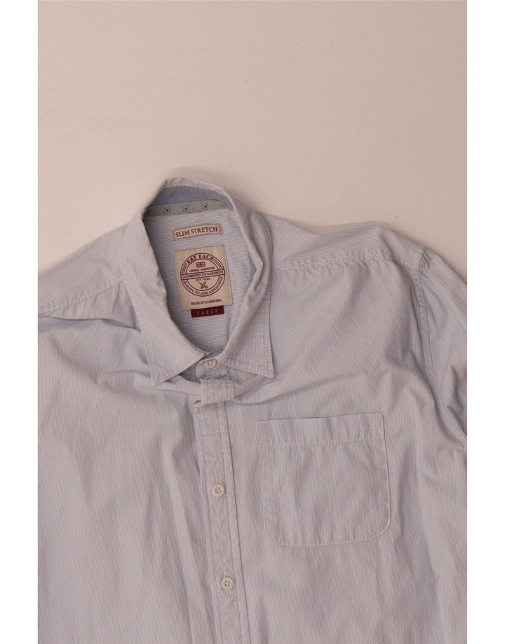 FAT FACE Ανδρικό Slim Πουκάμισο Μεγάλο Μπλε Pinstripe