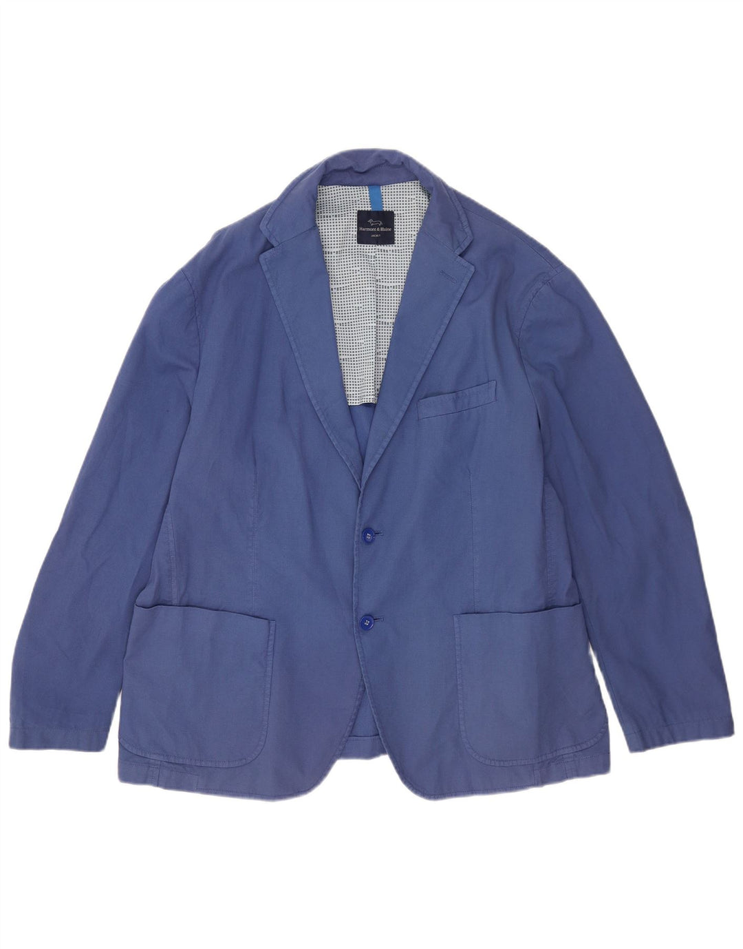Harmont & Blaine Ανδρικό σακάκι 2 κουμπιών UK 42 XL Μπλε βαμβακερό