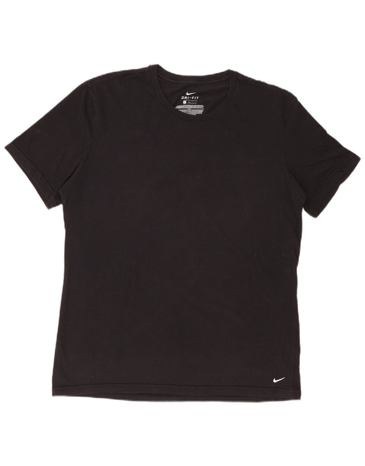 Ανδρικό T-Shirt NIKE Dri Fit Top XL Μαύρο βαμβακερό