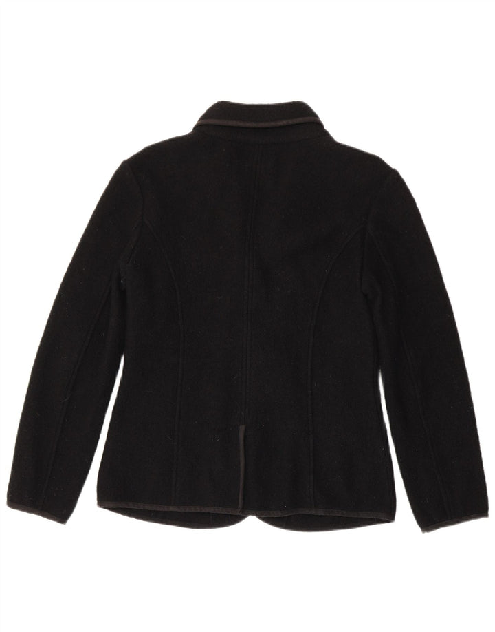 Woolrich Γυναικείο μπουφάν blazer UK 14 μεγάλο μαύρο μαλλί