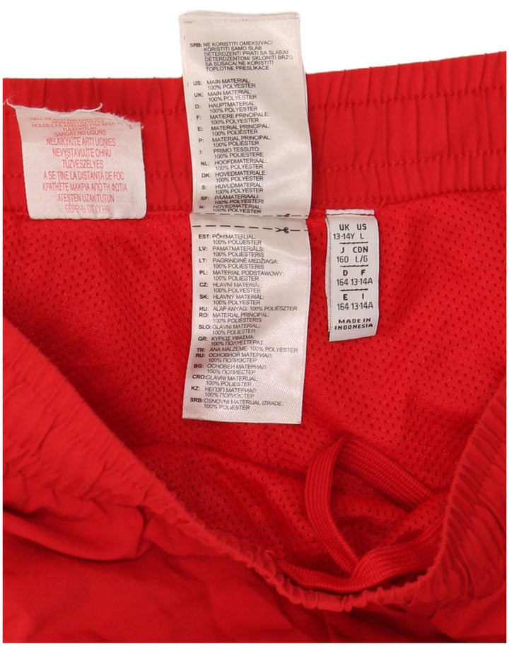Adidas Boys Sport Short 13-14 Years Red Polyester