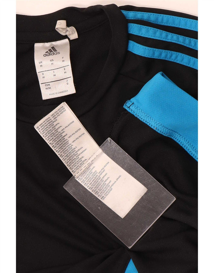 Ανδρικό T-Shirt Climalite Adidas Top Medium Black Colourblock Πολυεστέρας