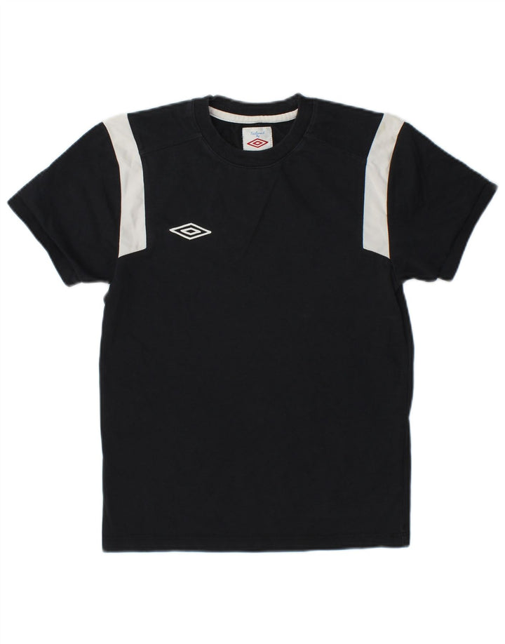 T-Shirt Umbro Boys Top 9-10 ετών, μεσαίο μαύρο χρώμα, βαμβακερό