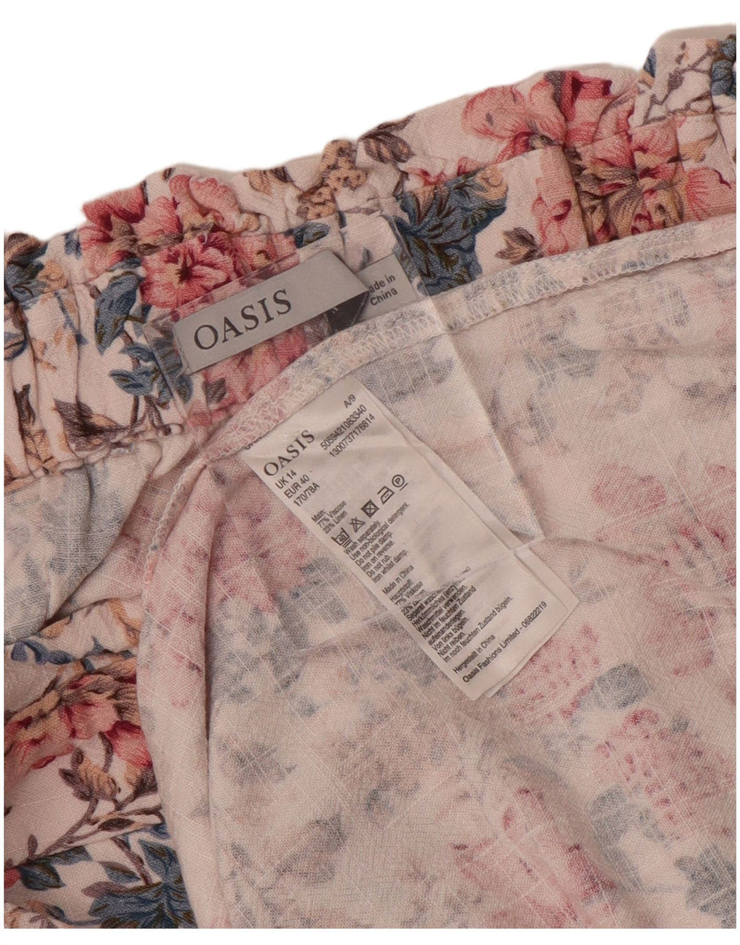 Γυναικεία Midi Φούστα Oasis UK 14 Medium W30 Πολύχρωμη φλοράλ βισκόζη