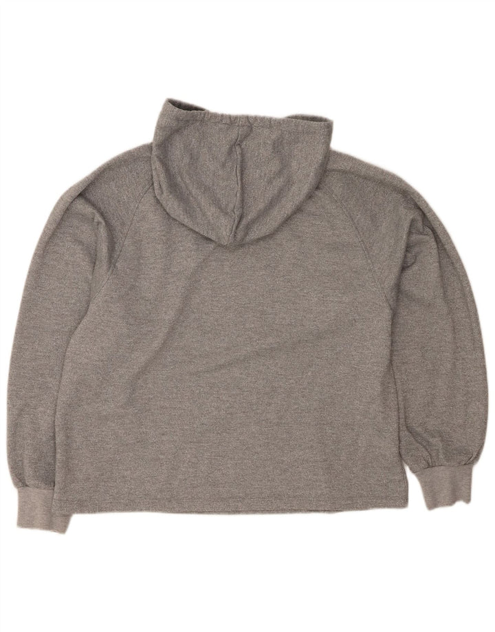 Γυναικείο γραφικό υπερμεγέθη κουκούλα DKNY UK 14 Medium Grey Polyester