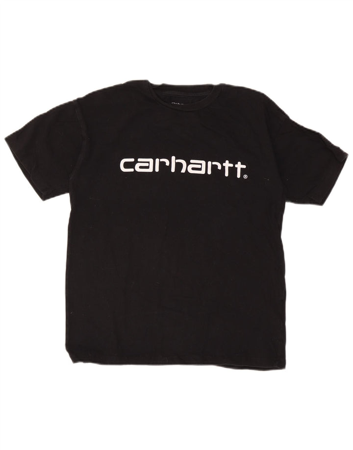 Ανδρικό γραφικό μπλουζάκι Carhartt Top Μικρό μαύρο βαμβακερό