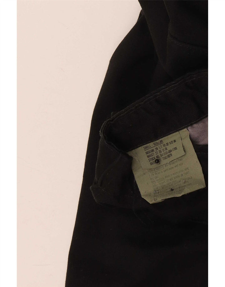 Vintage γυναικείο κανονικό παντελόνι Cargo Small W28 L30 μαύρο βαμβακερό