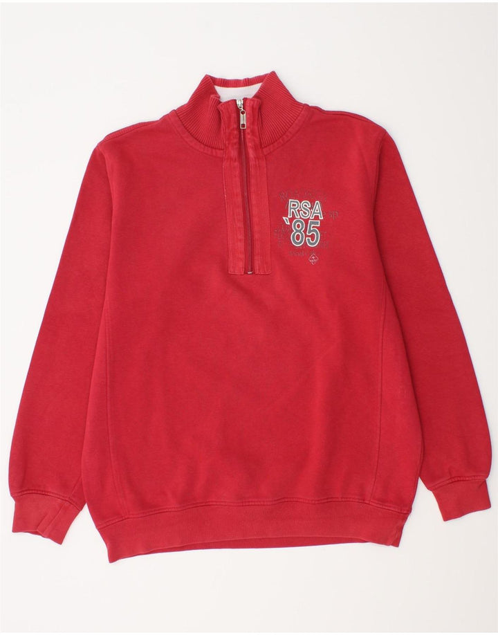 ROADSIGN AUSTRALIA Ανδρικό φούτερ με φερμουάρ Jumper μεγάλο κόκκινο βαμβακερό