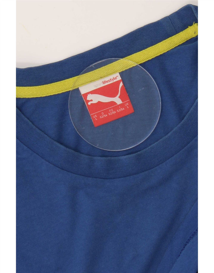 Ανδρικό γραφικό T-Shirt Puma Top Large Blue