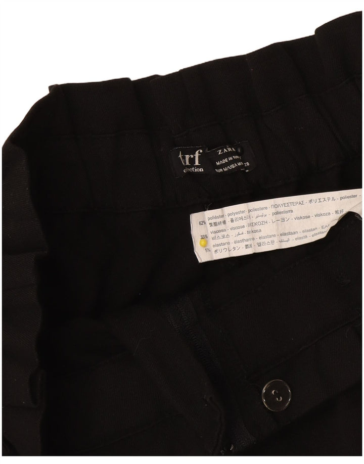 Zara Γυναικείο Trafaluc Ψηλό Καζουαλ Σορτς Medium W26 Μαύρο πολυεστέρα