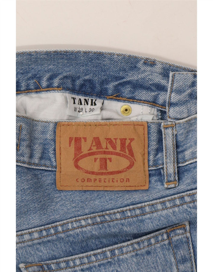 VINTAGE Womens Graphic Straight Jeans W29 L30 Blue Vintage Vintage and Second-Hand Vintage from Messina Hembry 