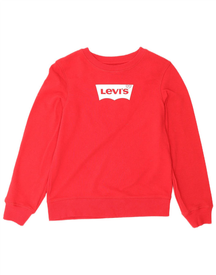 Levi's Girls Graphic Φούτερ Jumper 13-14 ετών Κόκκινο βαμβακερό