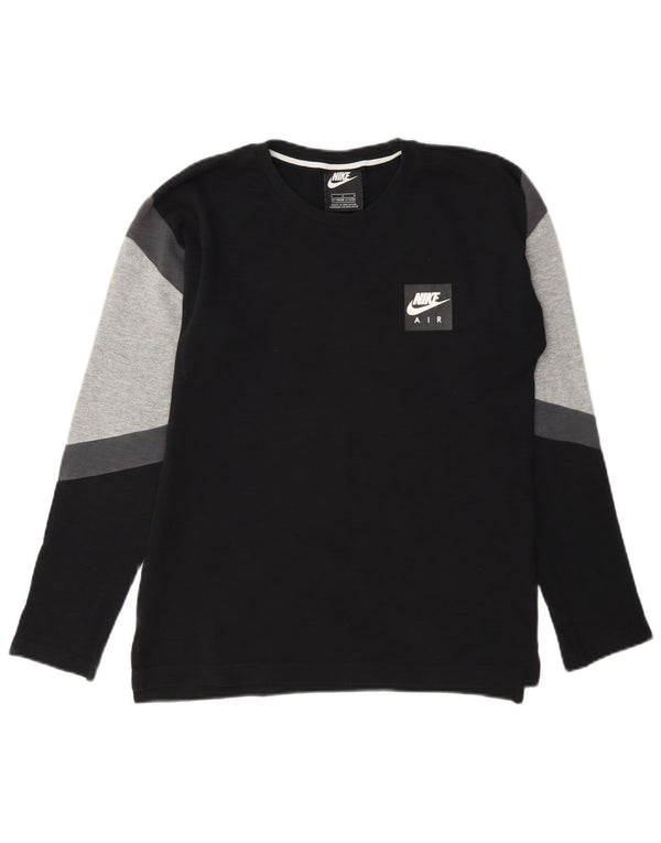 Nike Boys τοπ μακρυμάνικο 12-13 ετών, μεγάλο μαύρο χρώμα, βαμβακερό