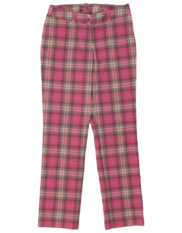 Nike γυναικείο Dri Fit ίσιο παντελόνι Chino UK 8 Small W28 L32 Pink Check