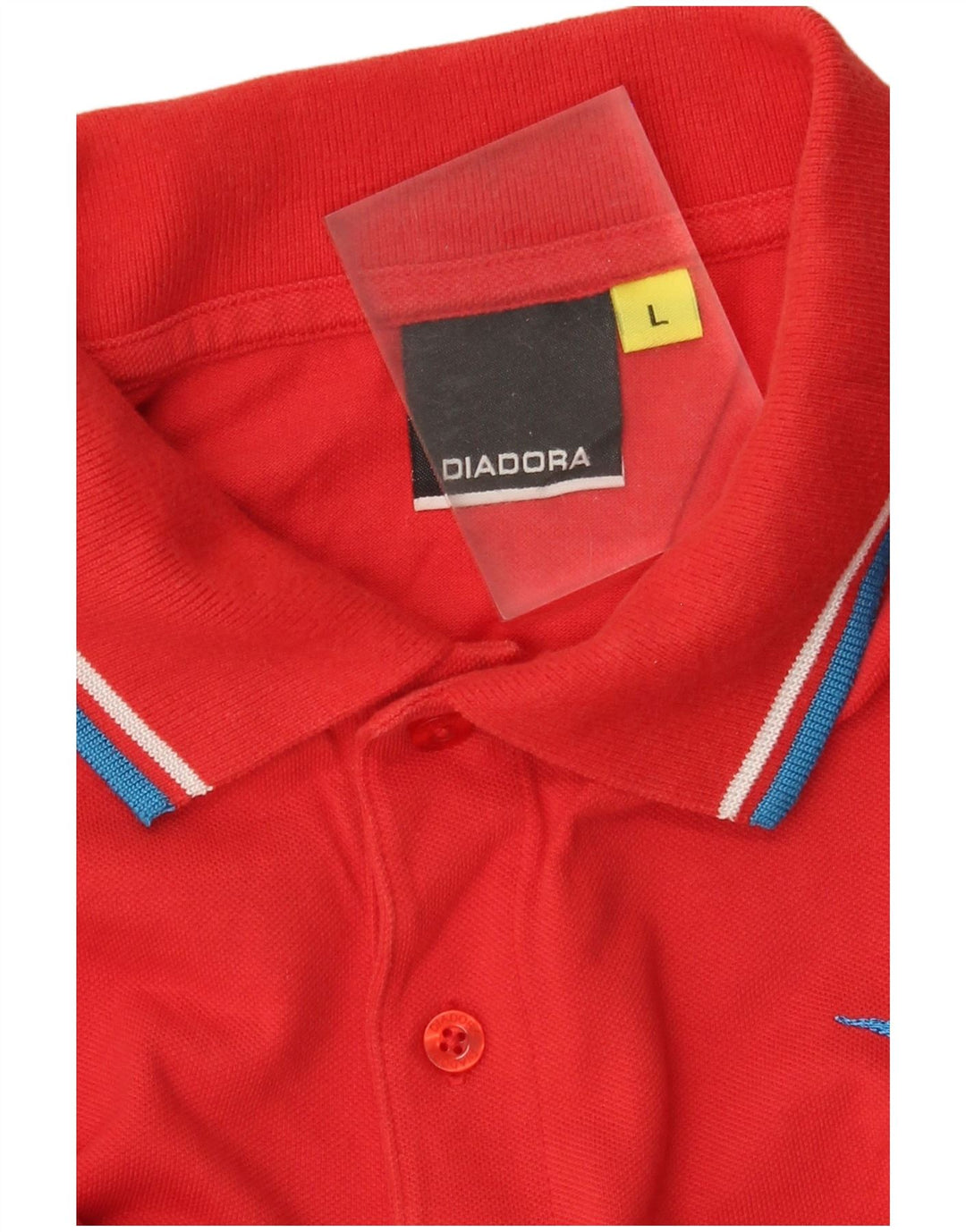 Ανδρικό μακρυμάνικο πόλο μπλουζάκι Diadora κόκκινο μεγάλο