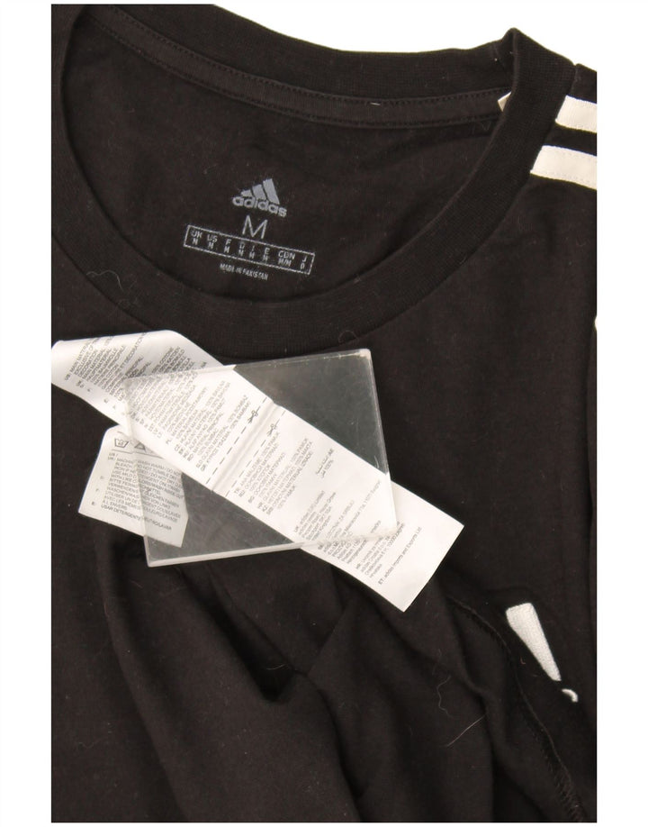 Ανδρικό T-Shirt Adidas Τοπ μεσαίο μαύρο βαμβακερό