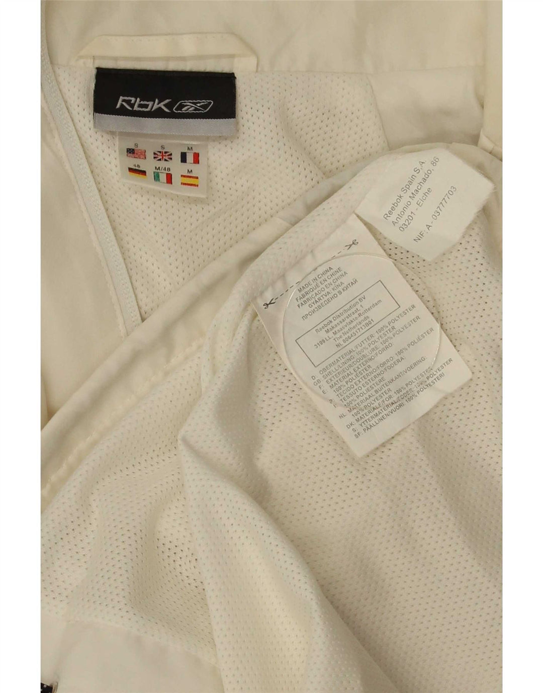 Ανδρική φόρμα Reebok Top Jacket Small White Colourblock Polyester