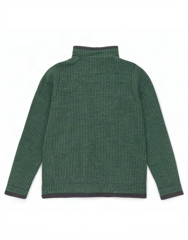 Weird Fish Womens Zip Fleece Jumper UK 14 Large Green Polyester