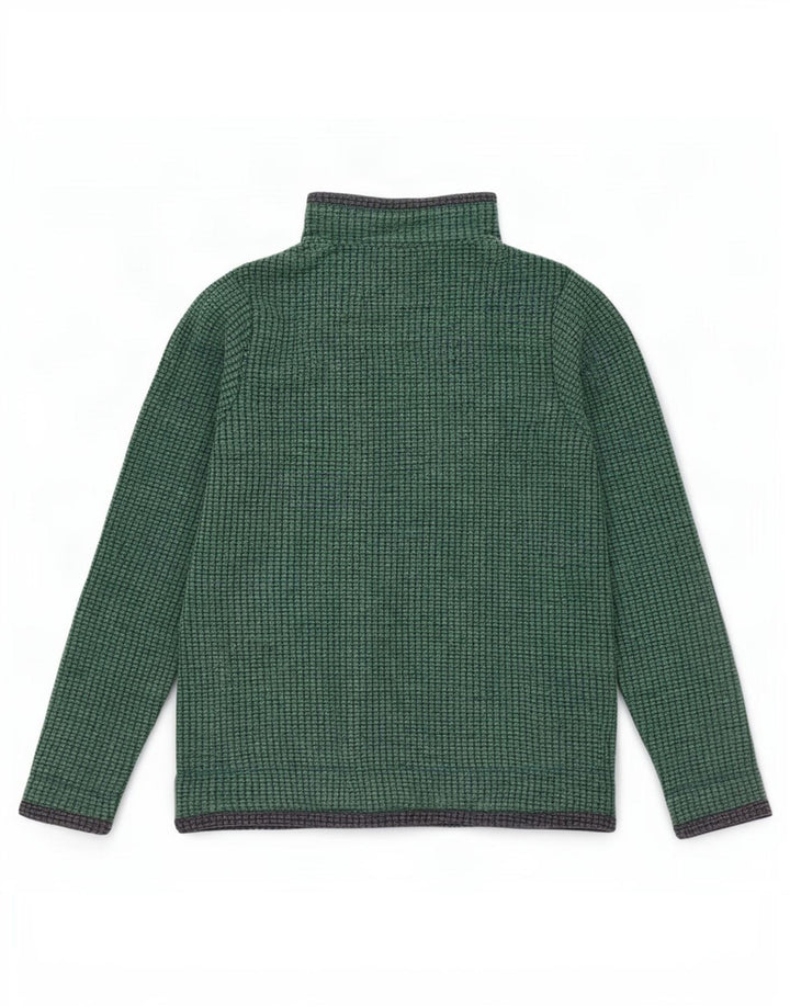 Weird Fish Womens Zip Fleece Jumper UK 14 Large Green Polyester