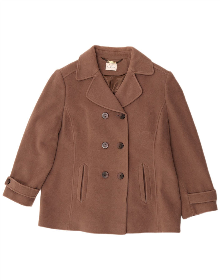 Eastex Γυναικείο Παλτό Μπιζέλι UK 18 XL Καφέ Μαλλί