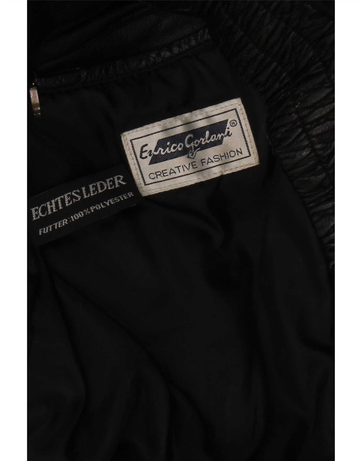 Enrico Gorlani Γυναικείο Δερμάτινο Gilet UK 38 Medium Black