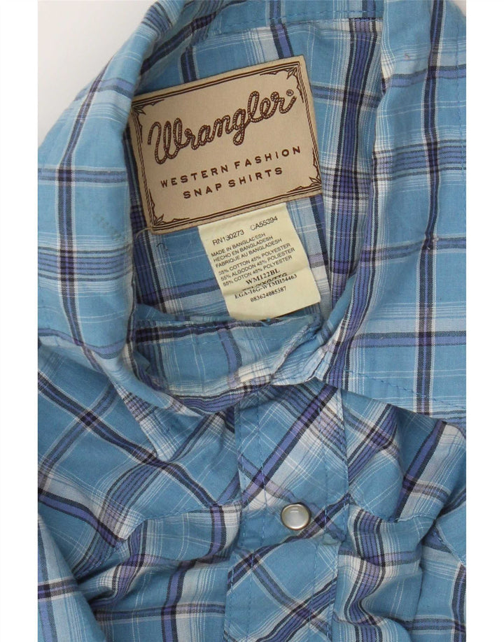 Ανδρικό πουκάμισο Wrangler 2XL Blue Check Cotton