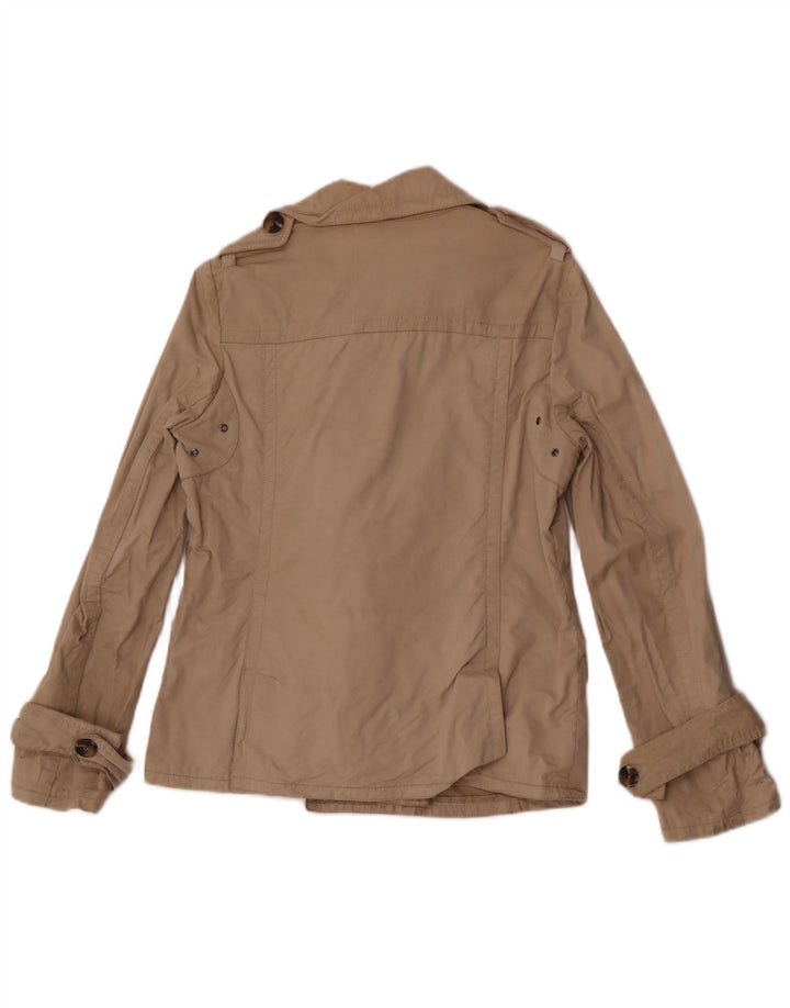 Massimo Dutti Γυναικεία κοντή καμπαρντίνα με διπλό στήθος UK 14 Medium Beige