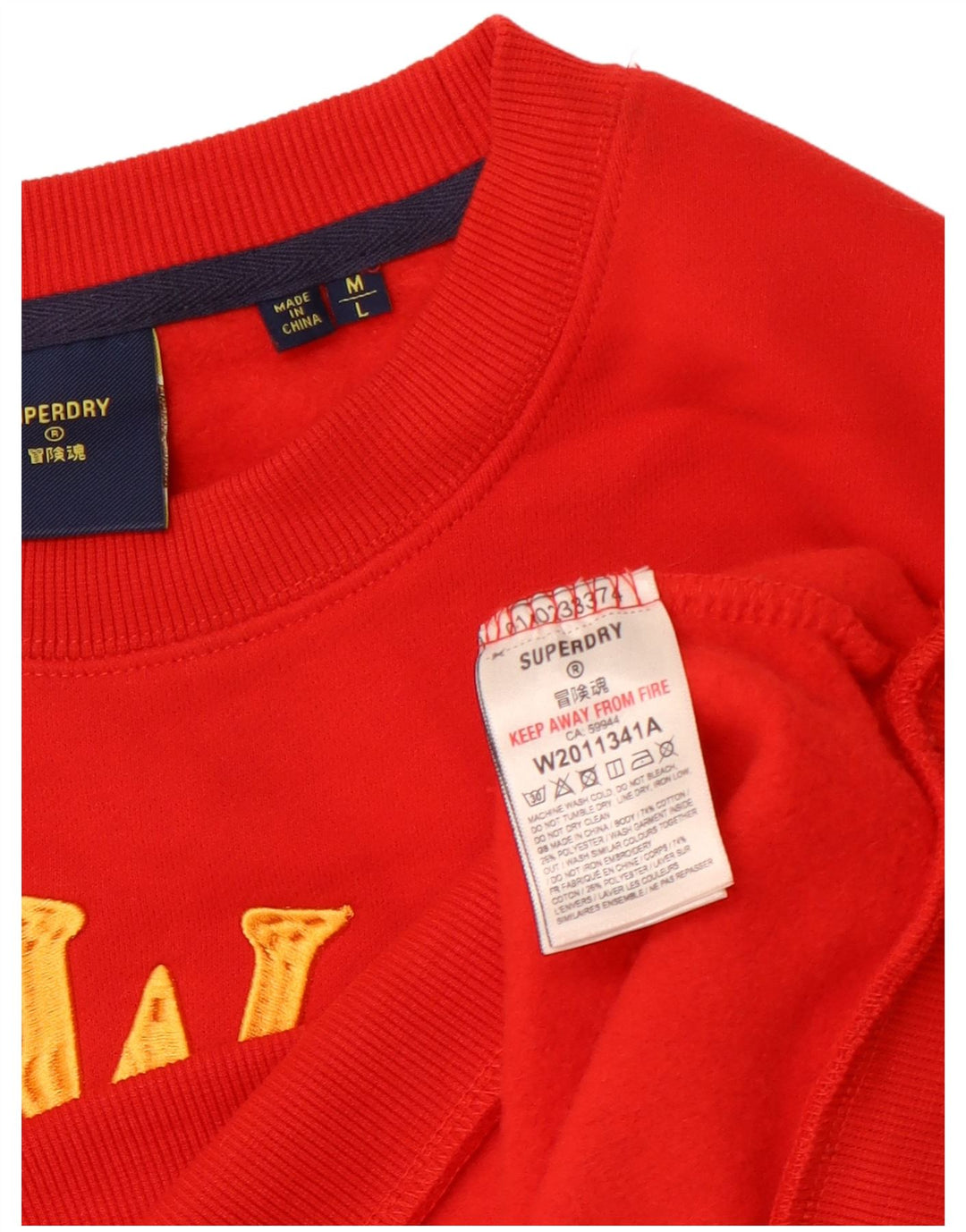 Γραφικό Φούτερ SUPERDRY Ανδρικό Γεράκια, Μπλούζα, Μεγάλο Κόκκινο Βαμβακερό