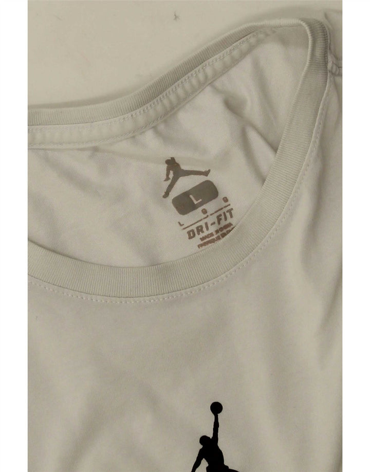 Jordan Ανδρικό T-Shirt Dri Fit Top Large White