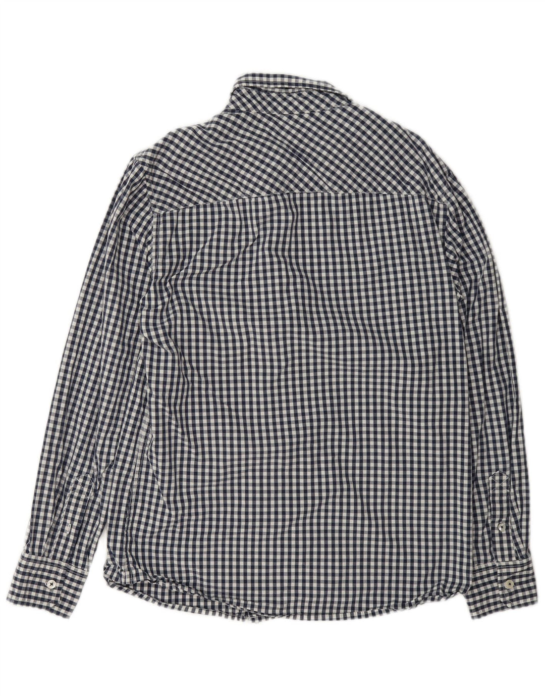 Ανδρικό πουκάμισο Mustang Slim Fit Medium Navy Blue Gingham Cotton