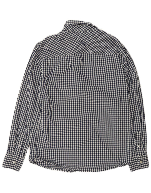 Ανδρικό πουκάμισο Mustang Slim Fit Medium Navy Blue Gingham Cotton