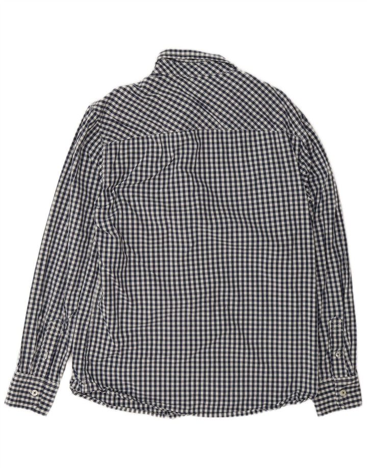 Ανδρικό πουκάμισο Mustang Slim Fit Medium Navy Blue Gingham Cotton