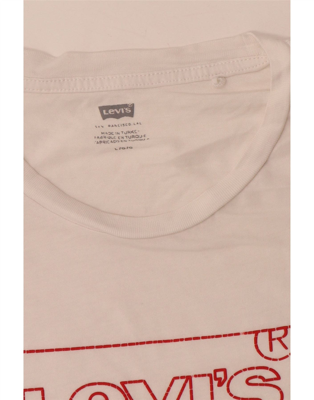 Γυναικείο γραφικό T-Shirt Levi's Top UK 16 Large White