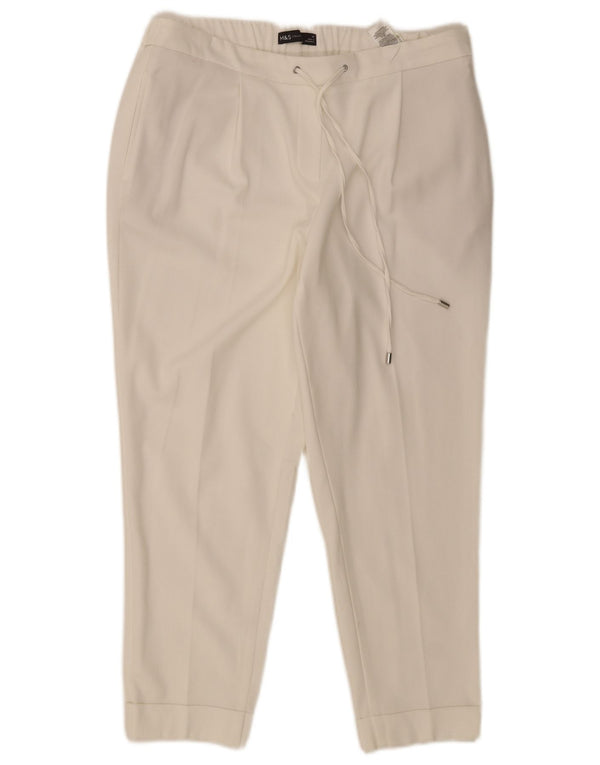 Marks & Spencer Γυναικείο παντελόνι Chino UK 14 Large W32 L25 White