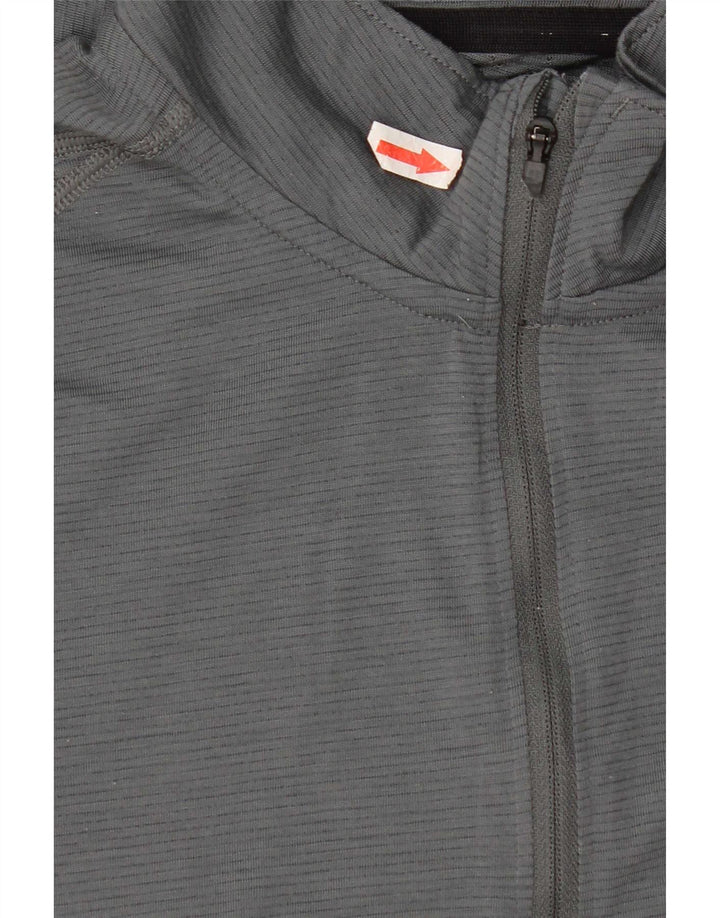 Under Armour Ανδρικό Heat Gear με φερμουάρ πάνω από μακρυμάνικο μικρό γκρι πολυεστέρα