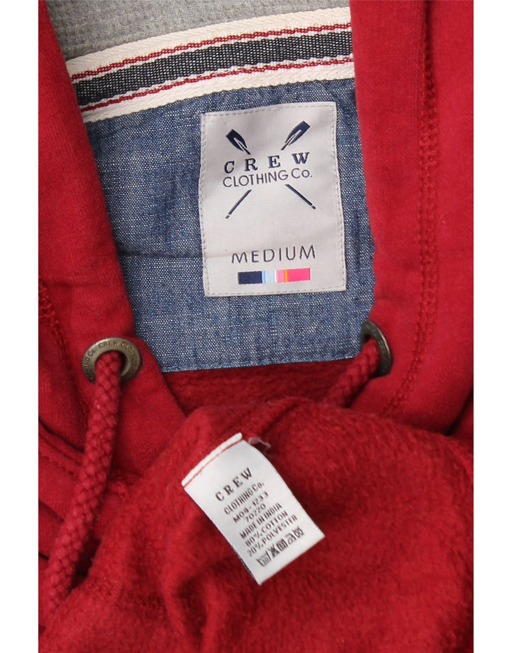 Crew Clothing Ανδρικά Hoodie Jumper Μεσαίο κόκκινο βαμβακερό