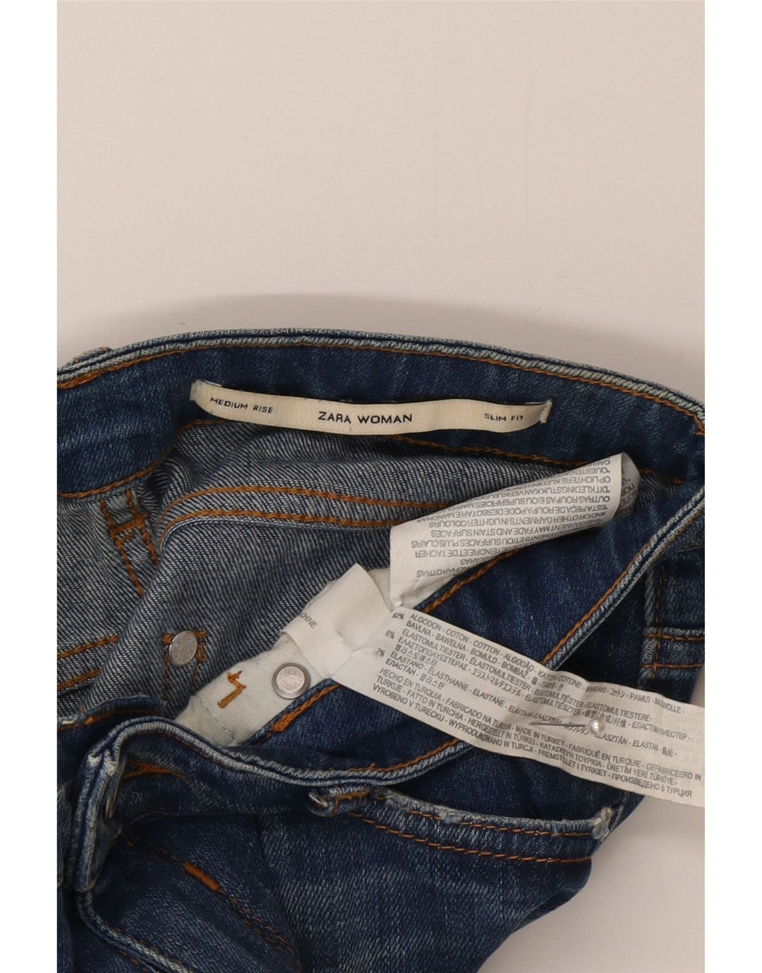 Zara Γυναικείο Ψηλό Ψηλό Τζιν W26 L29 Μπλε Βαμβακερό