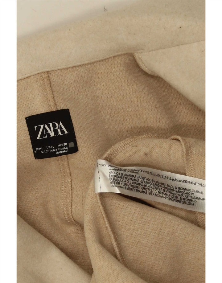 Zara Γυναικείο Ανοιχτό Παλτό UK 16 Large Beige Polyester