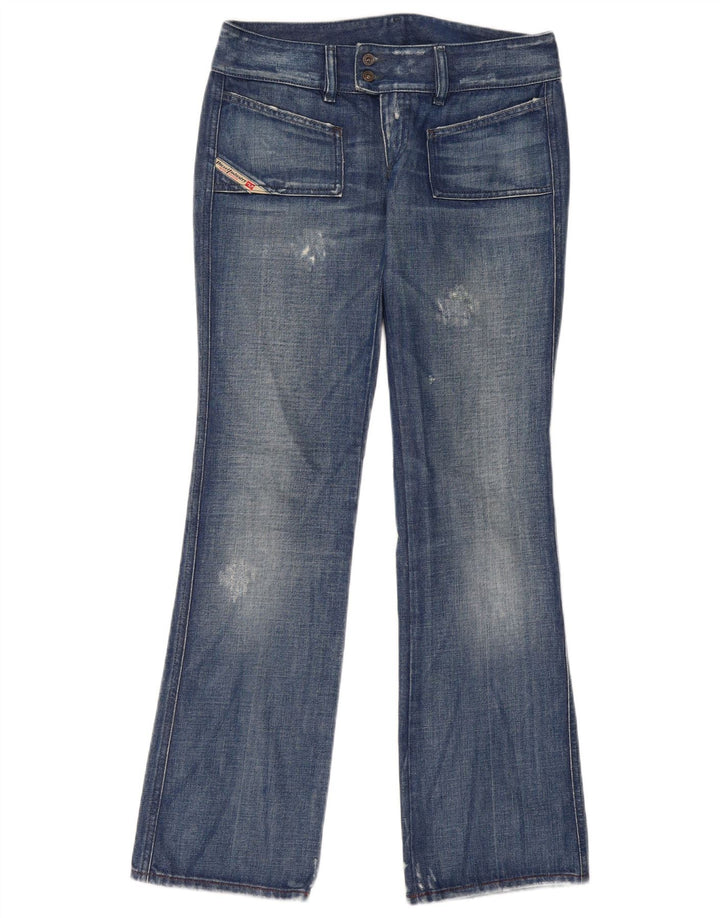 Diesel Womens Distressed Bootcut Jeans W29 L33 Μπλε βαμβακερό