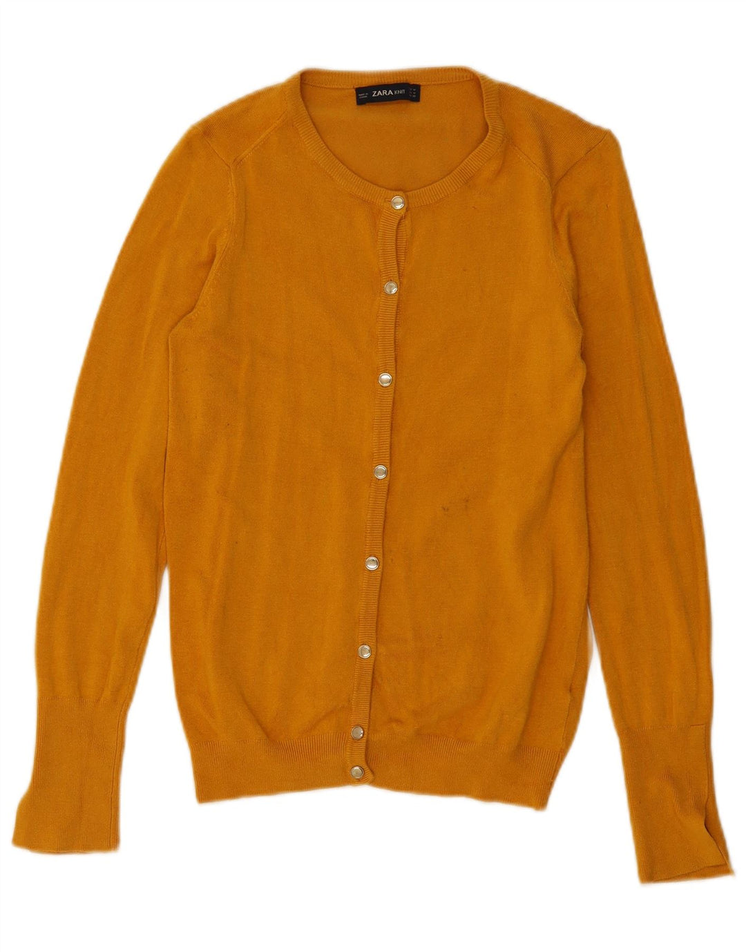 Zara Γυναικείο πουλόβερ UK 12 Medium Yellow Viscose