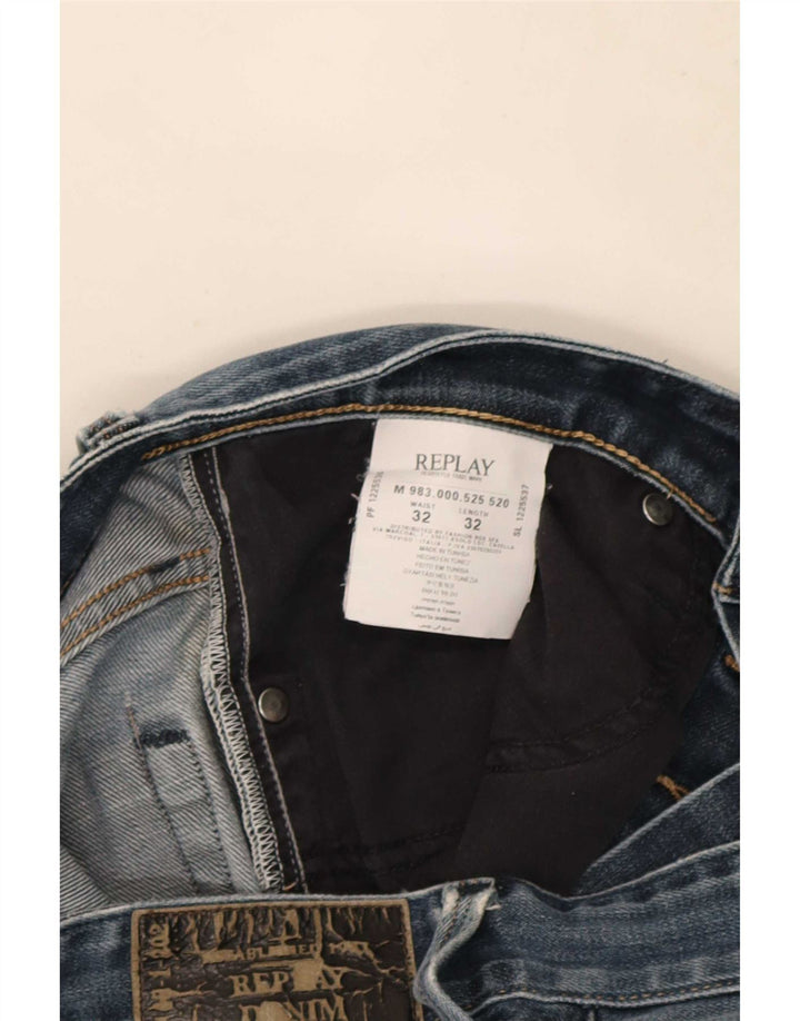 Replay Ανδρικό Slim Jeans W32 L32 Blue Cotton