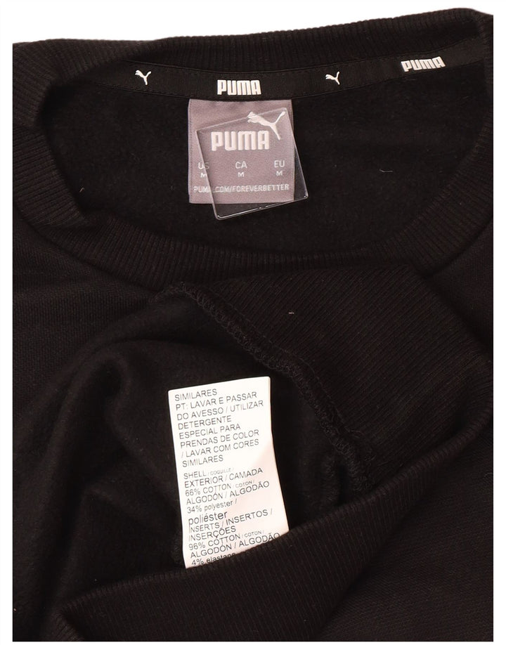 Ανδρικό γραφικό φούτερ PUMA, μεσαίο μαύρο, βαμβακερό