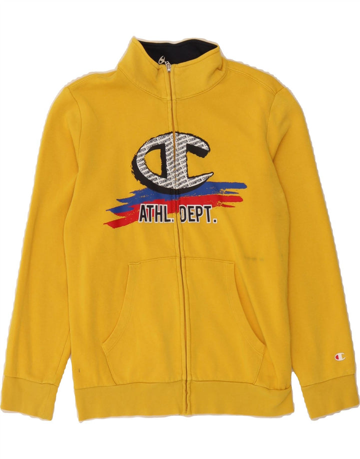 CHAMPION Boys Graphic Tracksuit Top Jacket 11-12 Years Large  Yellow Vintage Champion and Second-Hand Champion from Messina Hembry 