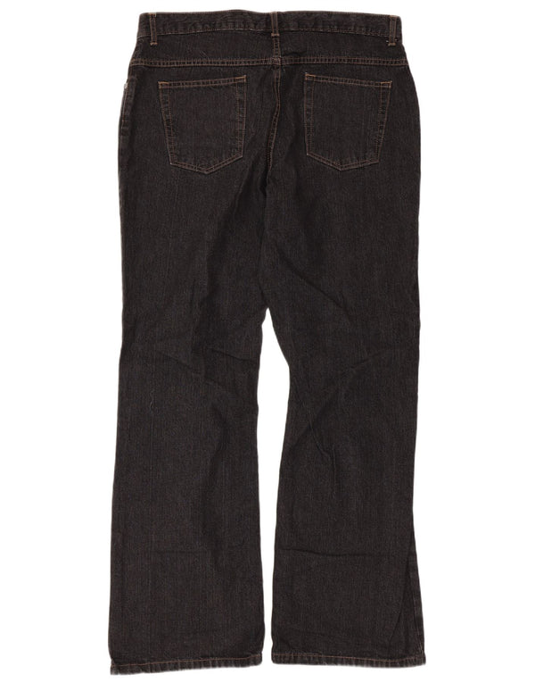 Marks & Spencer Γυναικεία Bootcut Jeans UK 16 Large W34 L30 Μαύρο βαμβακερό