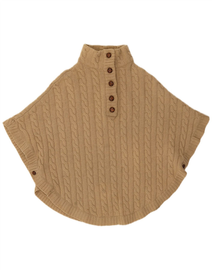 Blarney Γυναικείο Poncho Jumper UK 14 Medium Beige Lambswool