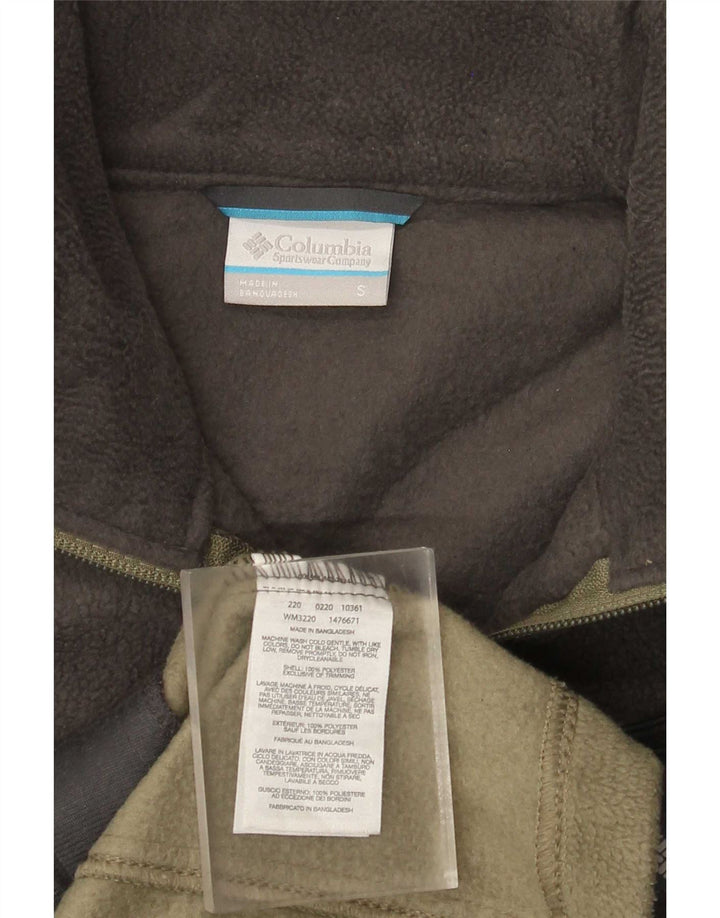 Columbia Ανδρικό Fleece Jacket UK 10 Small Green Colourblock Polyester