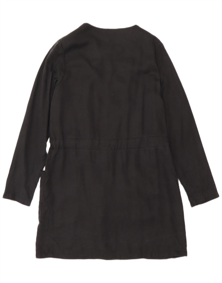 Zara Γυναικείο Μπουφάν Blazer Full Zip UK 6 XS Μαύρο Lyocell
