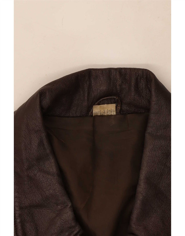 Vintage Γυναικείο Δερμάτινο Μπουφάν UK 20 2XL Καφέ