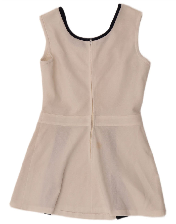 Vintage γυναικεία αμάνικη μπλούζα Top IT 46 Large White Colourblock