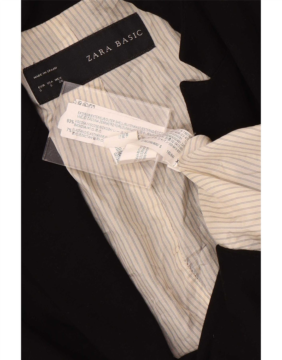 Zara Γυναικείο σακάκι 1 κουμπιού blazer UK 10 Small Black Viscose